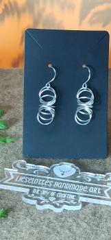 Ohrhänger Spirale Kupfer silberfarben 1